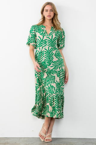 Leaf This Here Printed Maxi Dress
