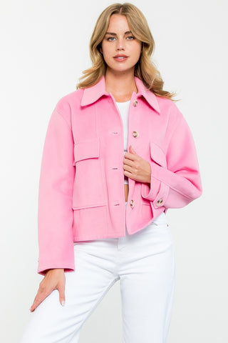 Pink Attack Button Up Jacket