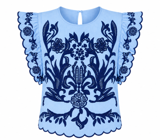 Wild And Free Embroidered Top