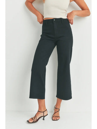 Just Black Trousers Wide Leg Jeans