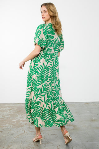 Leaf This Here Printed Maxi Dress