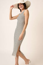 Load image into Gallery viewer, Sensational Stripes Fitted Midi Dress

