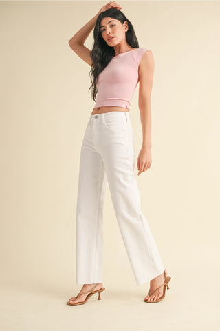Just Black Slim Palazzo w/ Scissor Cut
