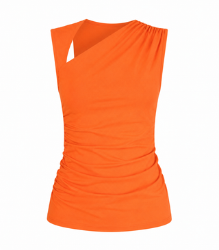 Orange Appeal Asymmetrical Top