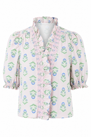 Karlie French Floral Ruffle Top