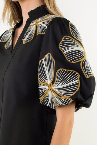 Boldly Blooming Puff Sleeve Top