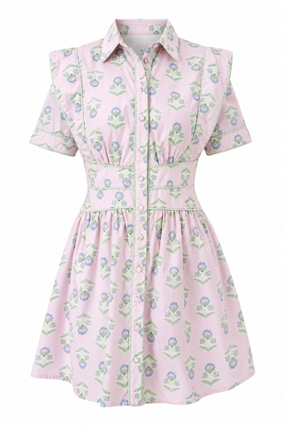 Karlie French Floral Shirt Dress