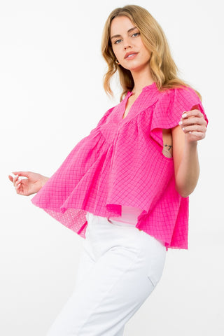 Feeling A Bit Pinky Textured Top