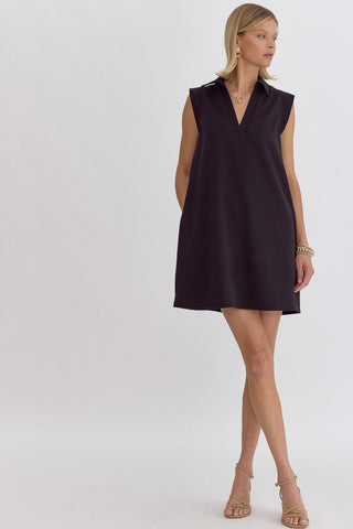 Pitch Black Perfect Textured Dress