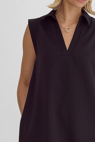 Pitch Black Perfect Textured Dress
