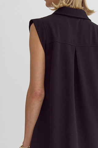 Pitch Black Perfect Textured Dress