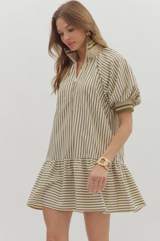 Simply Stripe-tacular Zip Front Dress