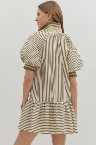 Simply Stripe-tacular Zip Front Dress