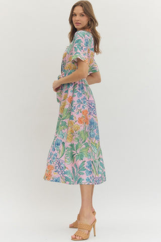 Oh My Blooms Midi Dress