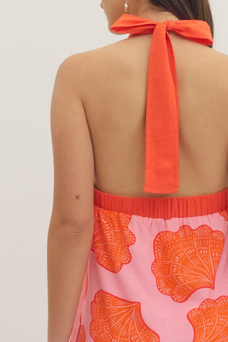 Shell Yeah Halter Midi Dress