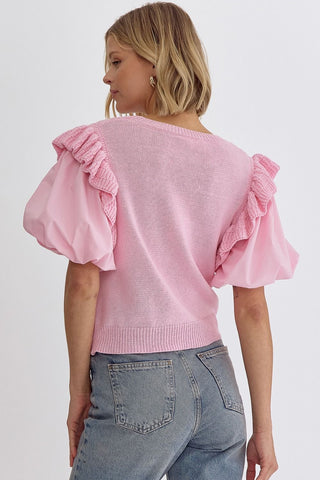 Puff Princess Short Sleeve Sweater
