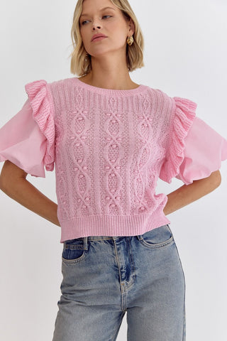 Puff Princess Short Sleeve Sweater