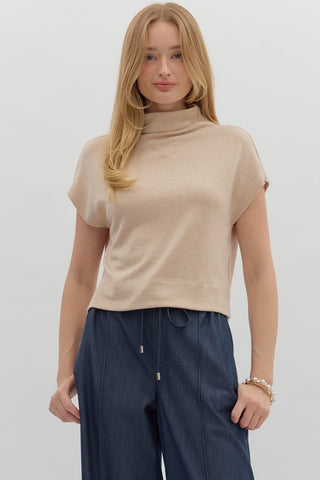 Low Key Luxe Mock Neck Top