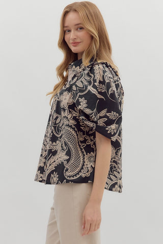 Paisley Please Button Up Top
