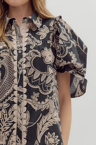 Paisley Please Button Up Top