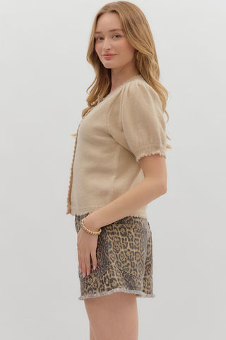 Soft And Scalloped Knit Sweater Vest