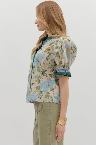 Flower Fields Floral Top