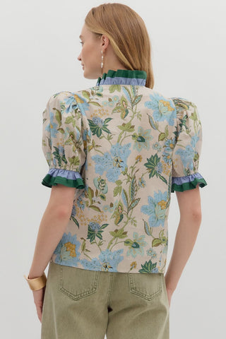 Flower Fields Floral Top