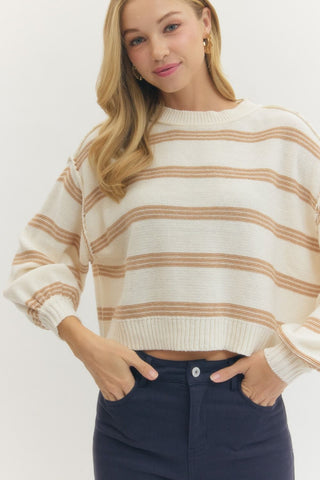 Line Up Love Striped Sweater