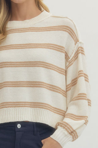 Line Up Love Striped Sweater