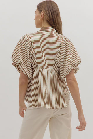 Strike A Stripe Dolman Sleeve Top