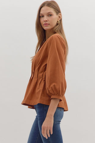 It Is A Must Pintuck Top