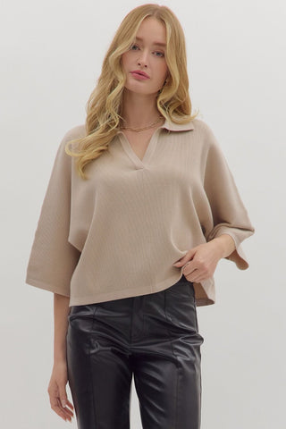 Knit Wit Collared Top