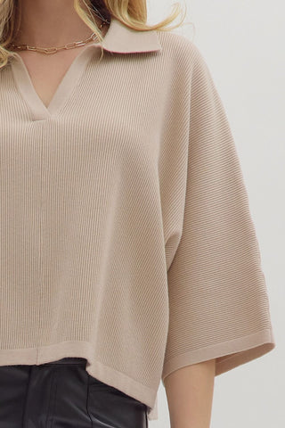 Knit Wit Collared Top