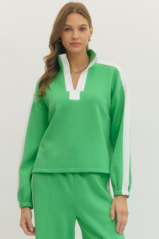 Casual Knockout Collared Top