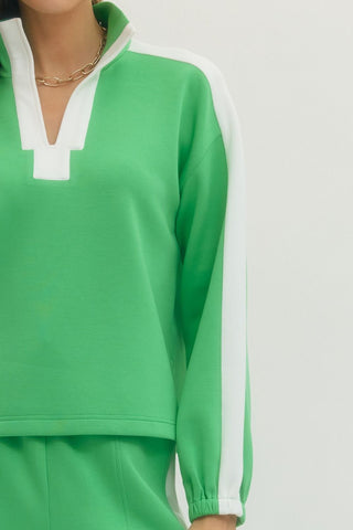 Casual Knockout Collared Top