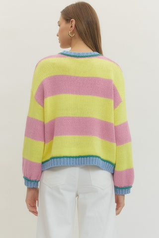 Happy Lines Striped Sweater