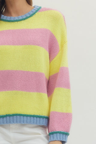 Happy Lines Striped Sweater