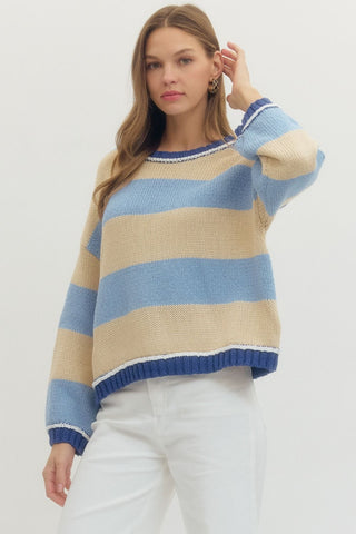 Happy Lines Striped Sweater