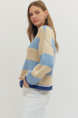 Happy Lines Striped Sweater