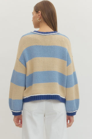 Happy Lines Striped Sweater