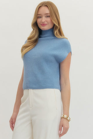 Cool Breeze Mock Neck Sweater Vest