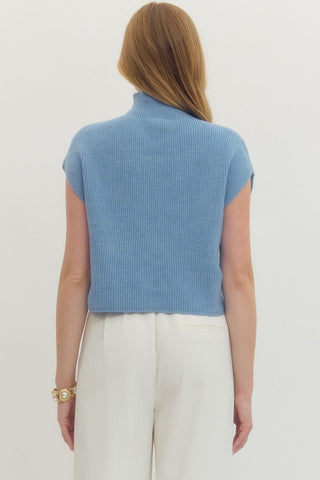 Cool Breeze Mock Neck Sweater Vest