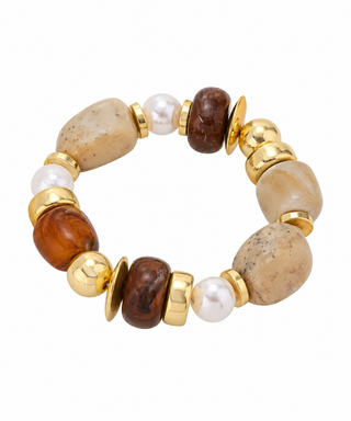 Marbled Nugget Bead Bracelet