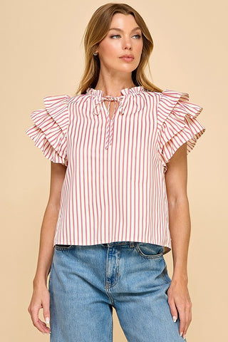 Falling In Line Striped Top