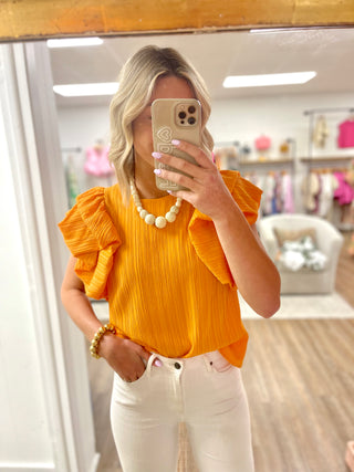 Love The Puff Sleeve Textured Top