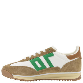 Back 70 Jogger M in White Camel Green Sneakers