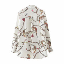 Load image into Gallery viewer, On The Prowl Tiger Print Button Up Top
