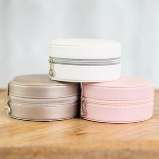 Circle Mini Jewelry Travel Box Organizer