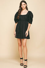 Load image into Gallery viewer, Baby Got Black Puff Sleeve Dress
