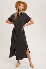Load image into Gallery viewer, The Woven One Button Up Maxi Dress
